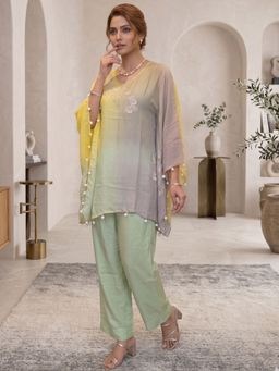 HOUSE OF JAMOTI - Celestia Ombre Kaftan with Pant and Bustier