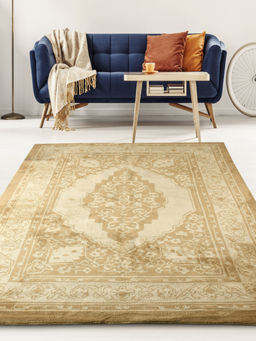 Saral Home - Beige Microfiber Carpet -180x270 cm