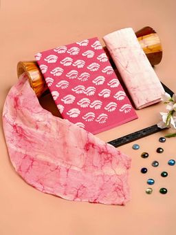 HANDME - Artisanal Floral Block Premium Cotton Fabric Set (Set of 3)