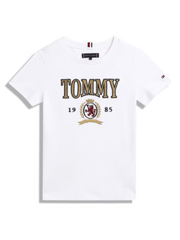Tommy Hilfiger - Boys Casual White Embroidered T-Shirt