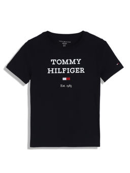 Tommy Hilfiger - Boys Casual Navy Blue Solid T-Shirt