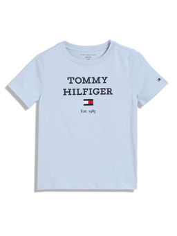 Tommy Hilfiger - Boys Casual Blue Solid T-Shirt