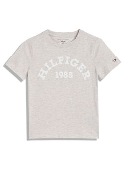 Tommy Hilfiger - Boys Casual Grey Solid T-Shirt