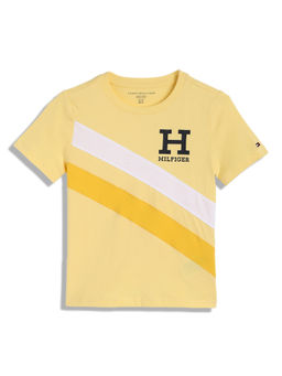 Tommy Hilfiger - Boys Casual Yellow Colorblock T-Shirt