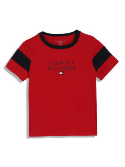 Tommy Hilfiger - Boys Casual Red Solid T-Shirt