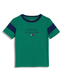 Tommy Hilfiger - Boys Casual Green Colorblock T-Shirt
