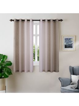 Deco Window - Set of 2 Sheer Curtains for Windows 5 Feet with Stainless Steel Grommets