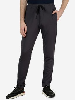 JadeBlue - Men's 100% Cotton Solid Grey Slim Fit Track Pant