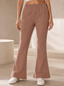 Nobero - Brown Women Pure Cotton Solid Pant