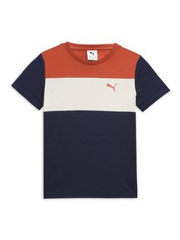 Puma - Red Puma Essentials Boys Colorblock T-Shirt
