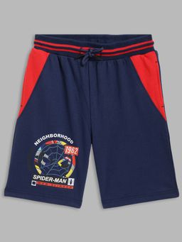 Blue Giraffe - Boys Navy Blue Printed Shorts