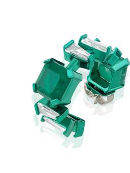 Isharya - Green Imperia Emerald Botox Hoops