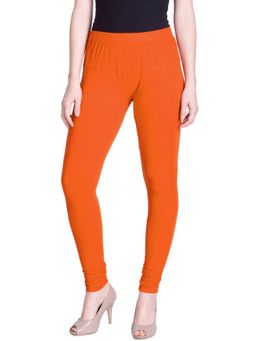 Lyra - Carrot Orange Churidar Leggings