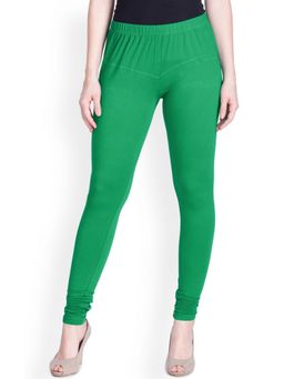 Lyra - Crocodile Green Churidar Leggings
