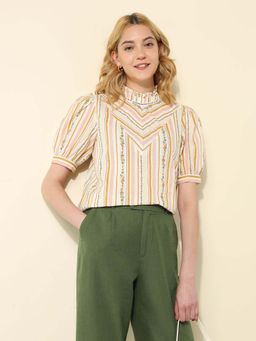 U.S. POLO ASSN. - High Neck Striped Top