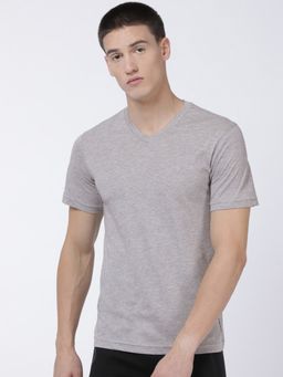Levi's - Men Ultra-soft Cotton 300 Ls Classic V Neck Solid T-shirt Grey