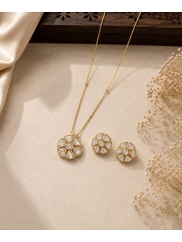 Bdiva - Rose Gold Plated Cubic Zirconia Jewellery Set