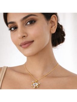 Bdiva - Gold Plated Luna Glow Stone Heart Shape Pendant Necklace