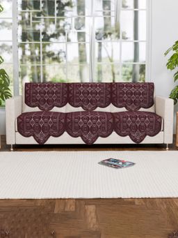 Kuber Industries - Brown Sofa cover (Pack of 6)