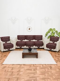 Kuber Industries - Brown Sofa cover (Pack of 10)