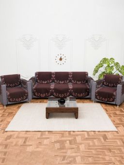 Kuber Industries - Brown Sofa cover (Pack of 16)