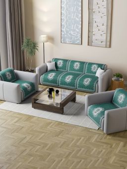 Kuber Industries - Green Sofa cover (Pack of 10)