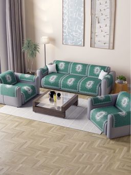 Kuber Industries - Green Sofa cover (Pack of 16)