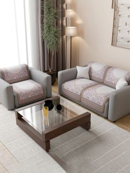 Kuber Industries - Brown Sofa cover (Pack of 6)