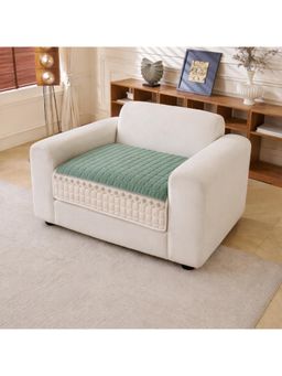 House of Quirk - One Seater Washable Sofa Slipcover Soft Durable Furniture Protector - Green