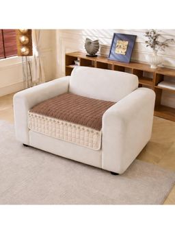 House of Quirk - One Seater Washable Sofa Slipcover Soft Durable Furniture Protector - Tan
