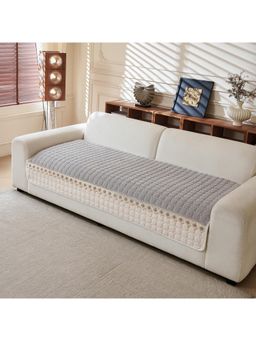 House of Quirk - Two Seater Washable Sofa Slipcover Soft Durable Furniture Protector - Grey