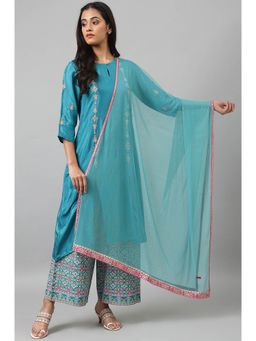 W - Blue Solid Dupatta