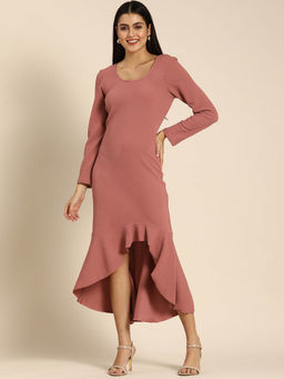 Dodo & Moa - Dusty Pink Solid Maxi Dress