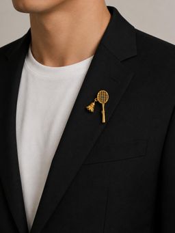 House of Pehr - Gold Plated Badminton Brooch