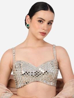 Zaveri Pearls - Green Stone and Austrian Diamonds Party Bling Studs Earrings