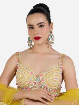 Zaveri Pearls - Multi-Color Stones and Beads Antique Jhumki Drop Earrings