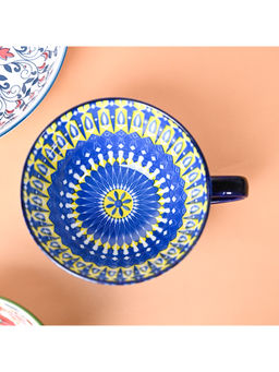 Voncasa - Navy Blue Geometry Cup Occasions (480ml)