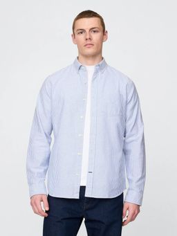 GAP - Men Blue Cotton Regular Fit Shirt