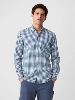 GAP - Men Blue Cotton Slim Fit Shirt