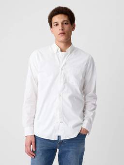 GAP - Men White Cotton Slim Fit Shirt