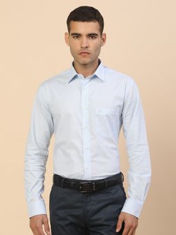 Cantabil - Men Blue Cotton Regular Fit Shirt