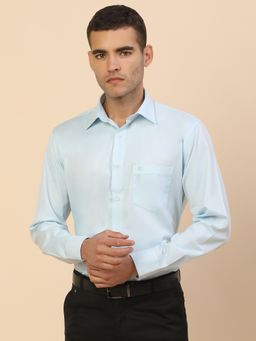 Cantabil - Men Blue Cotton Regular Fit Shirt