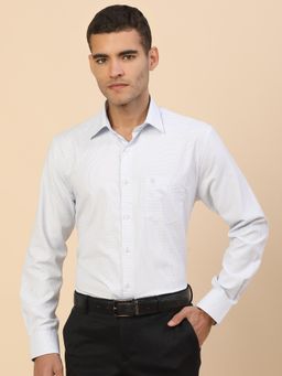Cantabil - Men Blue Cotton Regular Fit Shirt