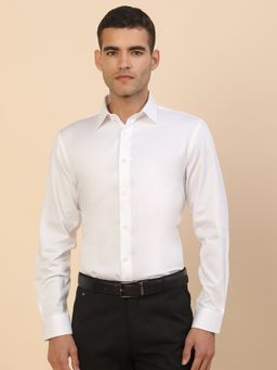 Cantabil - Men White Cotton Regular Fit Shirt