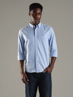 Tommy Hilfiger - Men Blue Cotton Regular Fit Shirt