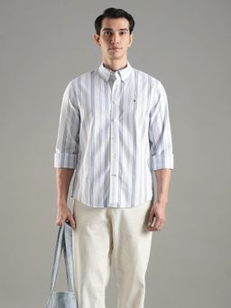 Tommy Hilfiger - Men Blue Cotton Regular Fit Shirt