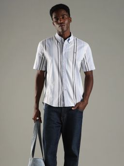 Tommy Hilfiger - Men White Cotton Regular Fit Shirt