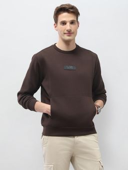 U.S. Polo Assn. Denim Co. - Men Brown Cotton Regular Fit Sweatshirt