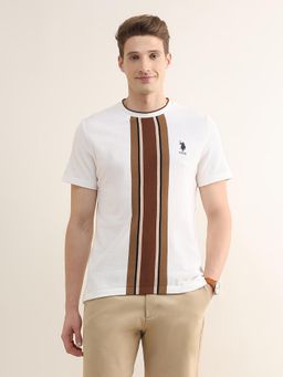 U.S. POLO ASSN. - Men White Cotton Slim Fit T-Shirt