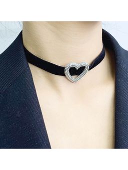 Dkane Designs - Women Heart Stone Studded Choker